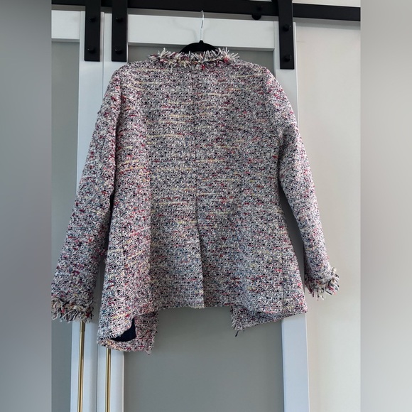 Boston Proper Colorful Tweed Fringe Jacket - Picture 9 of 9